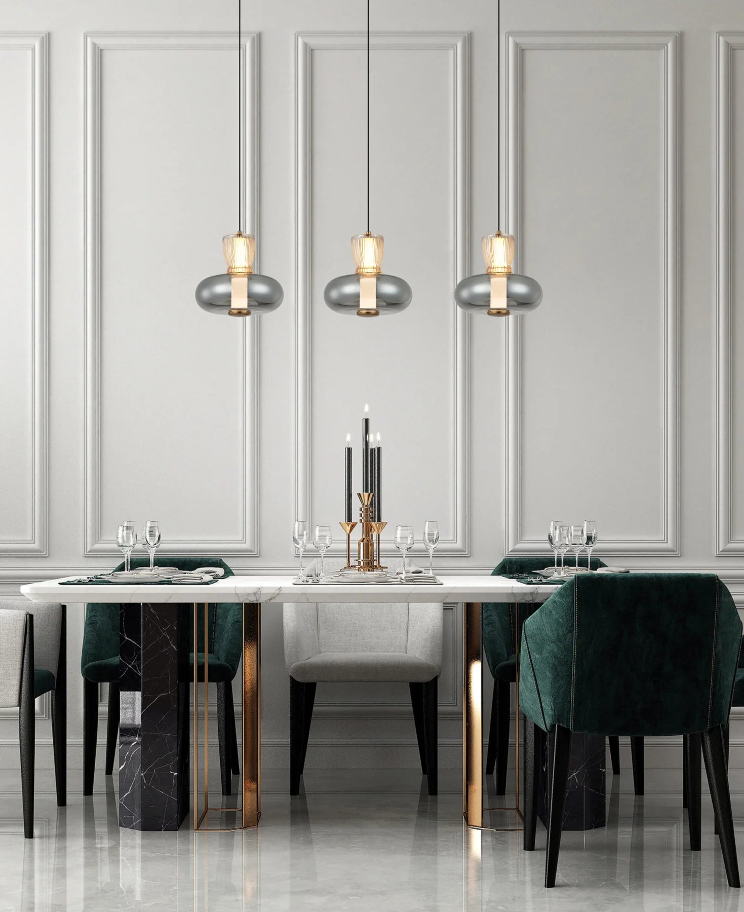Smoked glass lighting