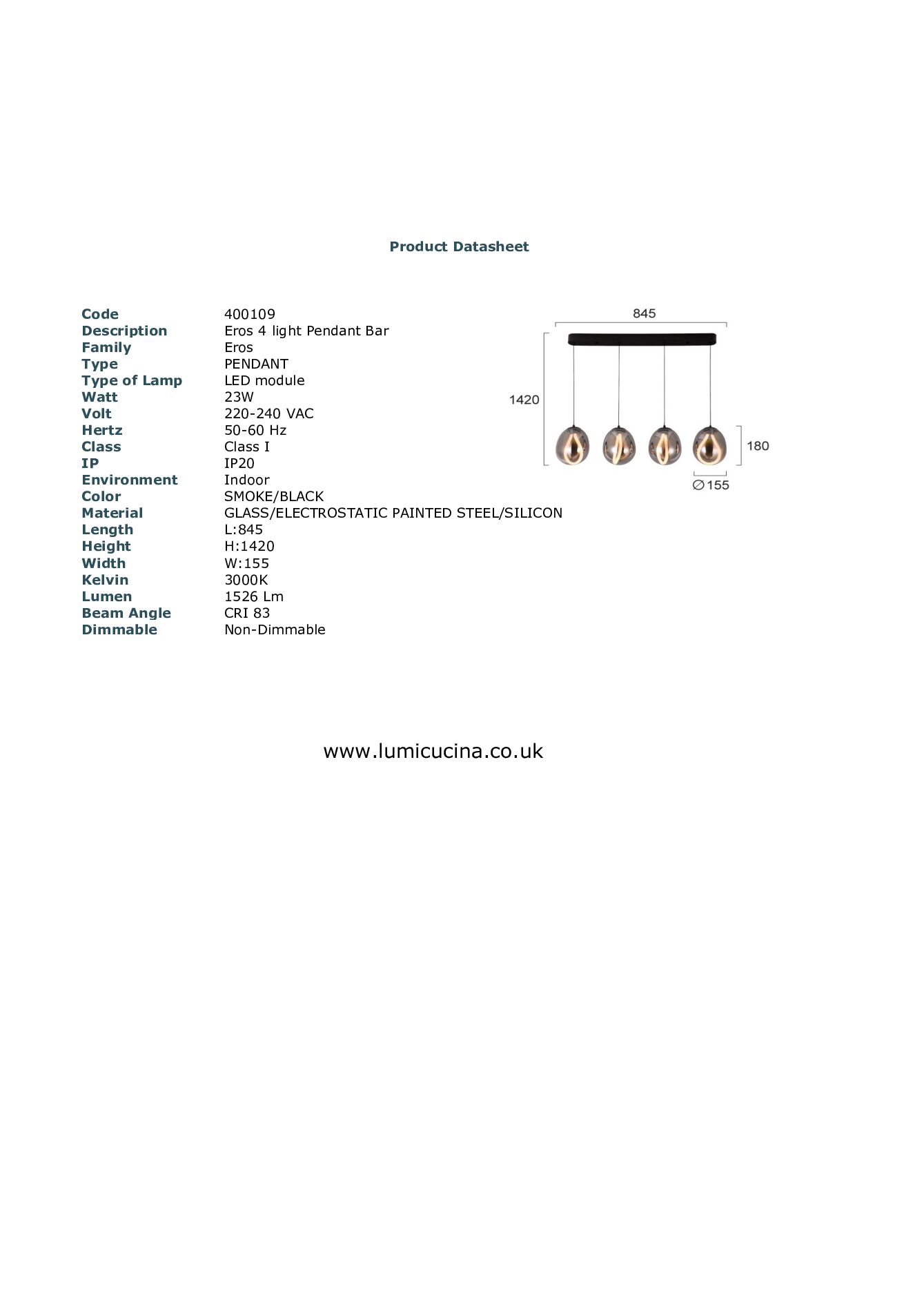 Eros 4 light – Lumicucina